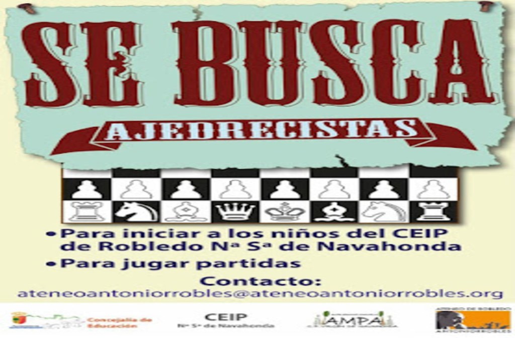 Enseña Ajedrez a los niños del CEIP de&nbsp;Robledo