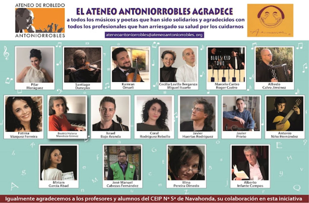 Gracias a Músicos, Poetas y Profesores y Alumnos del CEIP de&nbsp;Robledo