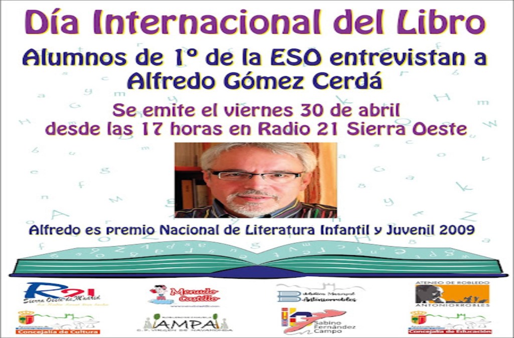 Día Internacional del Libro: Alfredo Gómez Cerdá en el IES de Robledo de Chavela