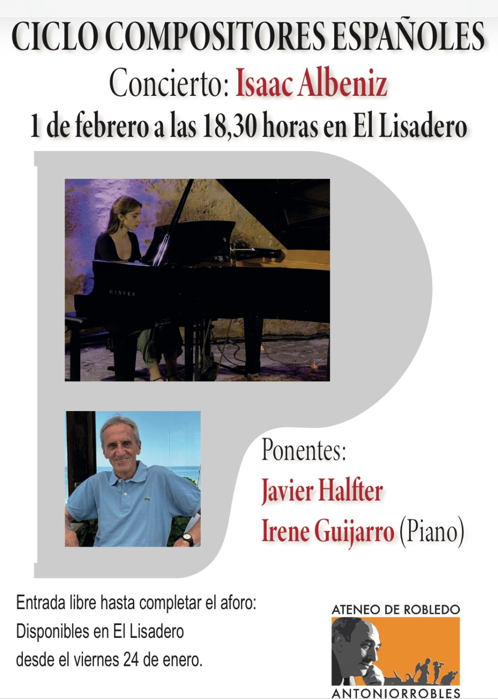 Ciclo de compositores españoles (1): Isaac Albéniz. En Robledo de&nbsp;Chavela