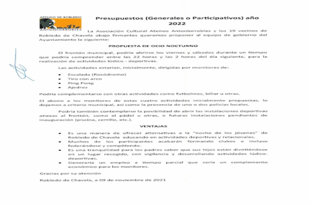 Propuesta de «Ocio nocturno» para&nbsp;jóvenes